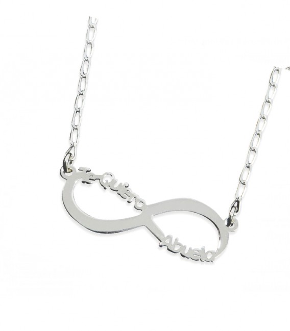 Collar infinito TE QUIERO - PLATA DE LEY 925 | tpmas.es