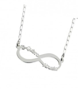 Collar infinito TE QUIERO ABUELA - PLATA DE LEY 925