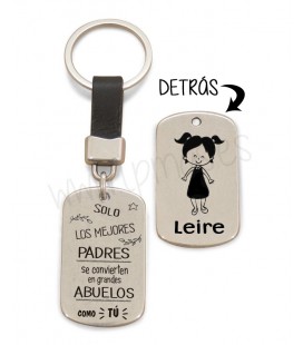Llavero cuero  - SOLO LOS MEJORES PADRES