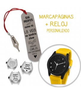 Pack MARCAPÁGINAS PLUMA + RELOJ HUDSON Vs NEW YORK