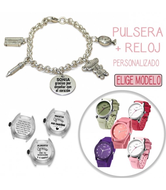 Pack PULSERA CHARMS PROFESORA + RELOJ |