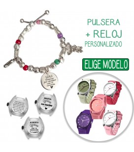 Pack PULSERA PEPITAS + RELOJ PERSONALIZADO