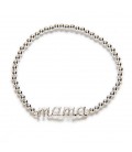 Pulsera elástica MAMÁ - PLATA DE LEY 925