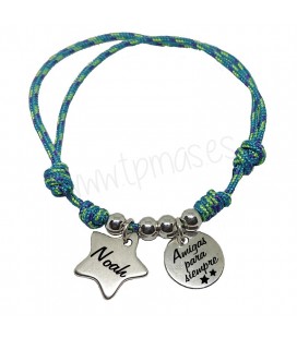 Pulsera cuerda - ESTRELLA / CHAPA