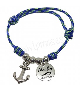 Pulsera cuerda - ANCLA / CHAPA