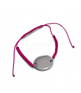 Pulsera macramé CHAPA OVALADA