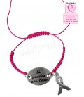 Pulsera macramé CÁNCER DE MAMA